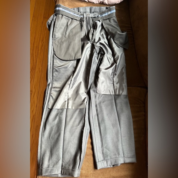 Hart Schaffner Marx Charcoal Gray Pleated Front Deep Pockets Dress Pants Sz 34. - Picture 15 of 15